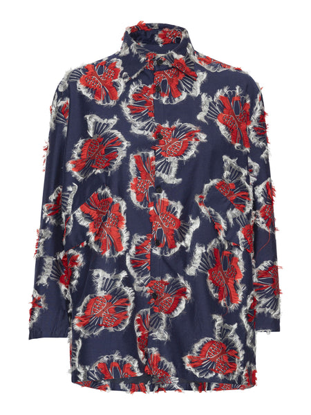 Love You Blouse - Red Navy Birdy