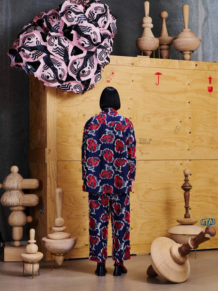 Love You Blouse - Red Navy Birdy