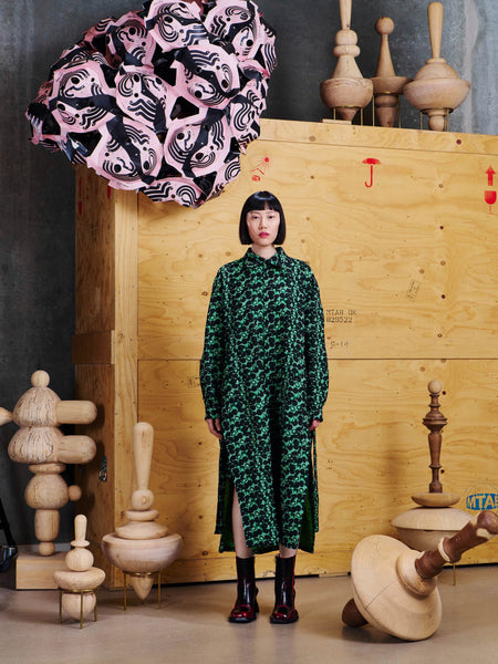 Love You Dress - Dark Green Berries