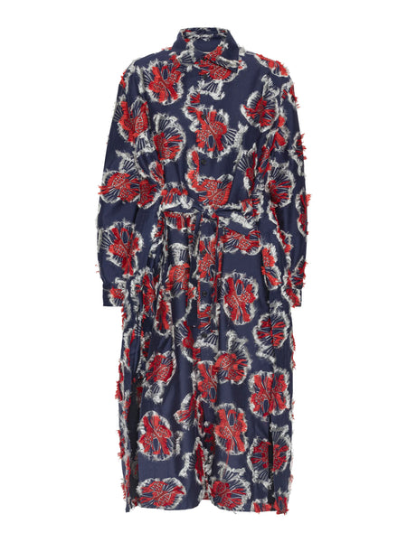 Love You Dress - Red Navy Birdy
