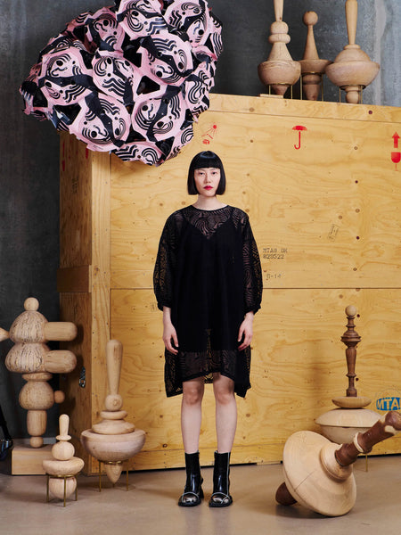 Non Chalant Dress - Dark Stormy Sea