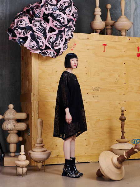 Non Chalant Dress - Dark Stormy Sea