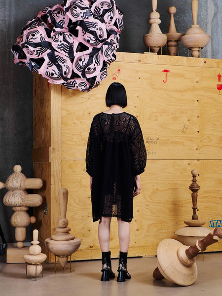 Non Chalant Dress - Dark Stormy Sea