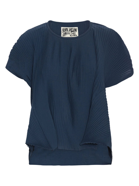 Thumb Plisse Blouse - Dress Blues