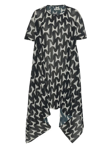 Thumb Plisse Dress - Black White Jazzhands