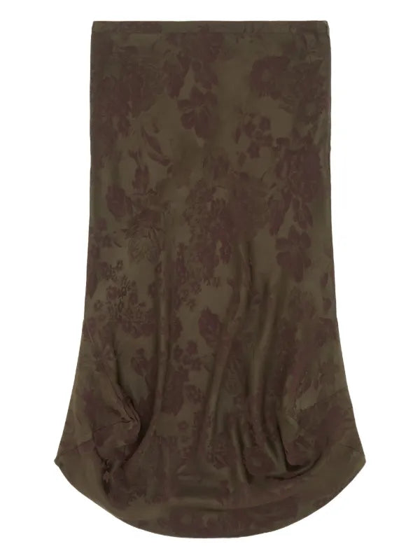 jacquard midi skirt