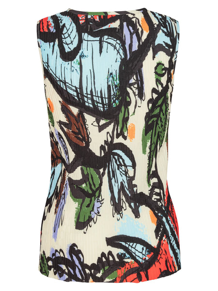 Sleeveless Plissé Top - Carrots