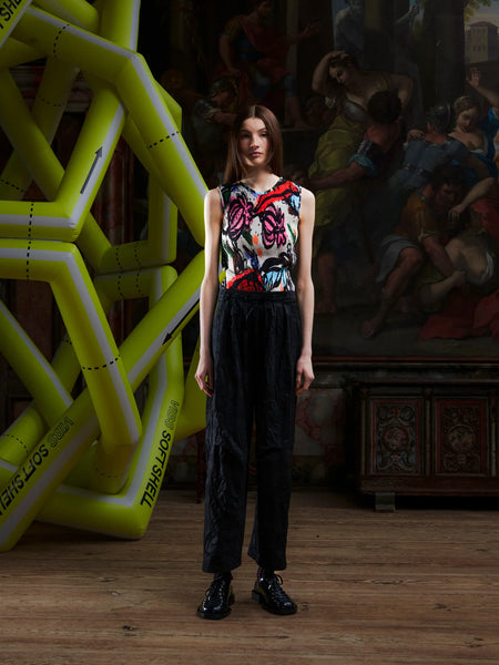 Sleeveless Plissé Top - Carrots