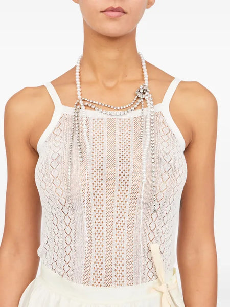 crystal and pearls necklace
