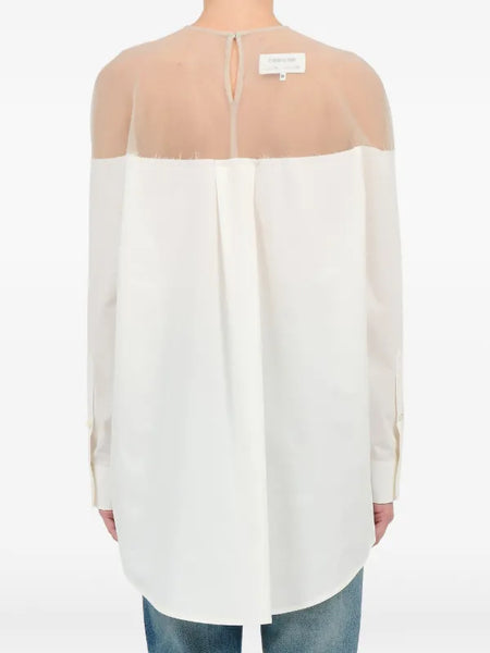 high-cut cotton shirt