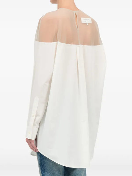 high-cut cotton shirt