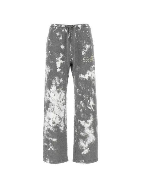 paint-splatter cotton track pants