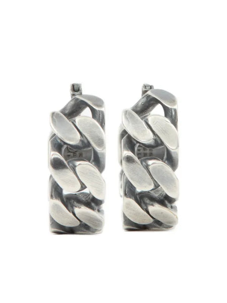 chain-link hoop earrings