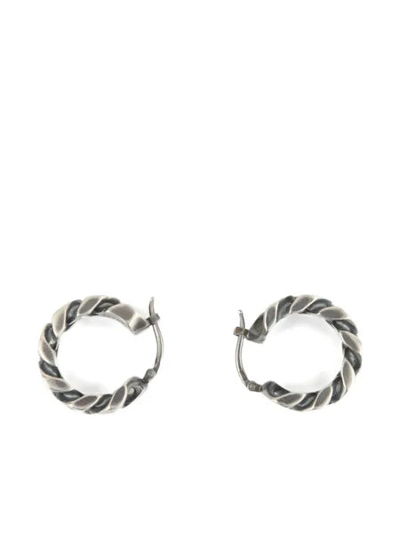 chain-link hoop earrings