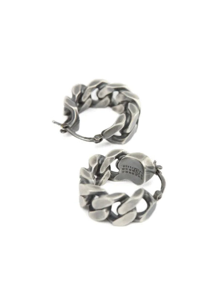 chain-link hoop earrings