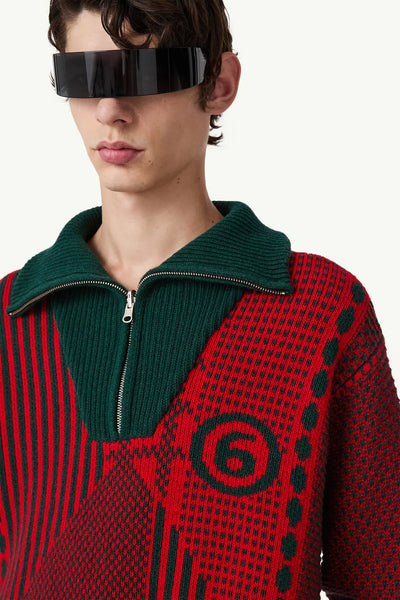 half-zip knit jumper