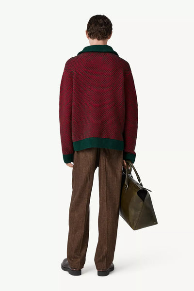 half-zip knit jumper