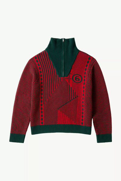 half-zip knit jumper