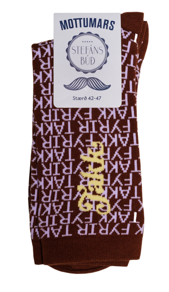 Mottumarssokkar - viðhafnarútgáfa - brúnir