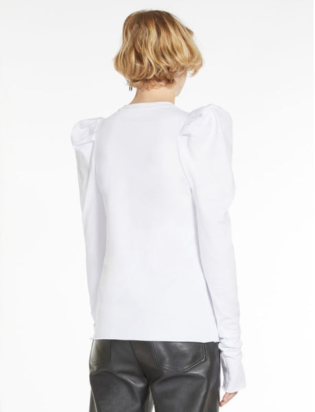 T-shirt with puffed sleeves