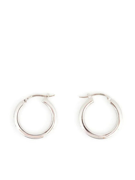 logo-engraved hoop earrings