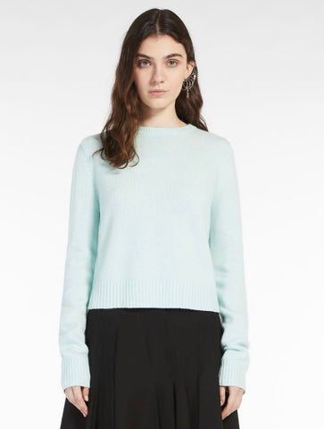 Crew-neck cashmere-blend sweater