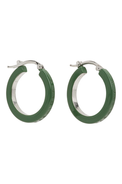 logo-engraved hoop earrings